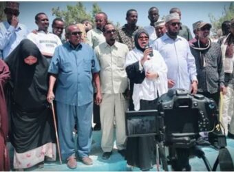 Peace Walk Demonstrations That Was Held In Kismayo On 5th Feb 2020 Against Conflicts Based On Ethnicity At A Village In The West Of Kismayo (Dalsan).
