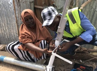 SWSO INSTALLED 32 SOLAR LED LIGHTS IN SOME NEIGHBORHOODS AROUND KISMAYO.